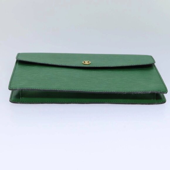 LOUIS VUITTON Epi Montaigne 27 Clutch Bag Green M52654 LV Auth 83255 - Picture 7 of 16